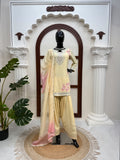Designer Farshi Plazo Set With Classy Tones  Premium Fabric