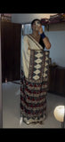 Premium Chinon Silk With Beautiful Print And With Beautiful Sequins Work Saree