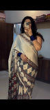 Premium Chinon Silk With Beautiful Print And With Beautiful Sequins Work Saree