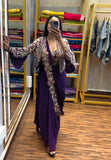 New Super Trending Embroidery Cording Work Ready To Wear Saree With Full Koti