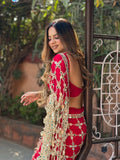 Fendy Silk with Real Mirror Work With Lace Border Beautiful Saree
