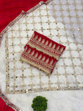 Fendy Silk with Real Mirror Work With Lace Border Beautiful Saree