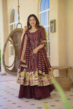 Designer Anarkali Suit With Heavy Faux Georgette and Multi Coloured Embroidery Work