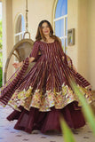 Designer Anarkali Suit With Heavy Faux Georgette and Multi Coloured Embroidery Work