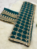 Fendy Silk with Real Mirror Work With Lace Border Beautiful Saree