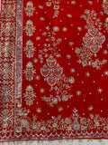 Designer Roman Silk Beautiful Top Botttom And Dupatta With Thread sequnce And Rivet Moti Work