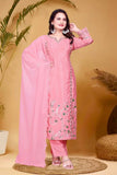 NEW TRADITIONAL 3 PIECE LONG KURTI WITH BOTTOM AND BEAUTIFUL DUPATTA