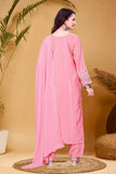 NEW TRADITIONAL 3 PIECE LONG KURTI WITH BOTTOM AND BEAUTIFUL DUPATTA