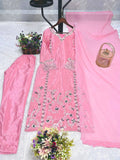 NEW TRADITIONAL 3 PIECE LONG KURTI WITH BOTTOM AND BEAUTIFUL DUPATTA