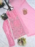 NEW TRADITIONAL 3 PIECE LONG KURTI WITH BOTTOM AND BEAUTIFUL DUPATTA