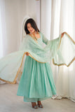 Heavy Faux with Designer Lace Work in Neck Beautiful Salwar Kameez