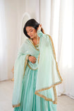 Heavy Faux with Designer Lace Work in Neck Beautiful Salwar Kameez