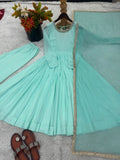 Heavy Faux with Designer Lace Work in Neck Beautiful Salwar Kameez