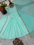 Heavy Faux with Designer Lace Work in Neck Beautiful Salwar Kameez