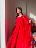 Designer Tibby Silk Beautiful Party Wear Anarkali Suit