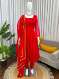 Designer Tibby Silk Beautiful Party Wear Anarkali Suit