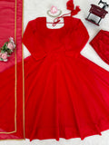 Designer Tibby Silk Beautiful Party Wear Anarkali Suit