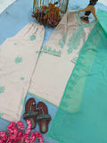 Designer Party Wear Look Heavy Pur Roman Silk Top Plazzo & Dupatta Set