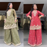 Heavy Crunchy Silk With 5mm Sequence Embroidery Work Salwar Kameez