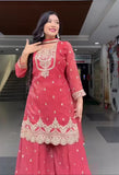 Heavy Crunchy Silk With 5mm Sequence Embroidery Work Salwar Kameez