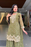 Heavy Crunchy Silk With 5mm Sequence Embroidery Work Salwar Kameez