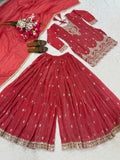 Heavy Crunchy Silk With 5mm Sequence Embroidery Work Salwar Kameez