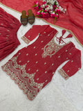Heavy Crunchy Silk With 5mm Sequence Embroidery Work Salwar Kameez