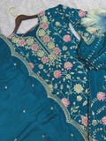 PURE CHINON SILK WITH ATTRACTIVE EMBROIDERY SEQUENCE AND THREAD WORK SALWAR KAMEEZ