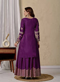 Designer Heavy Chinnon Silk Top Sharara Set With Beautiful  Sequence Embroidery Work