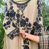 Faux georgette with Soft Micro Cotton Lining & Thread with sequence with cutwork border Salwar Kameez