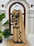 Faux georgette with Soft Micro Cotton Lining & Thread with sequence with cutwork border Salwar Kameez