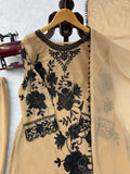 Faux georgette with Soft Micro Cotton Lining & Thread with sequence with cutwork border Salwar Kameez