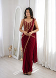 Party Wear Premium Crape Silk Designer Ready To Wear Saree