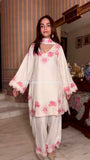 Designer Party Wear Pur Satin Rayon Top And Farshi Palazzo With Dupatta Set