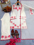 Designer Party Wear Pur Satin Rayon Top And Farshi Palazzo With Dupatta Set