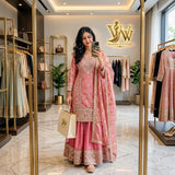 Pure Fendy Silk With Embroidery 5mm Sequence work salwar kameez
