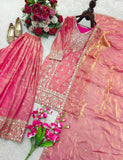 Pure Fendy Silk With Embroidery 5mm Sequence work salwar kameez