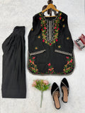 Rayon with Soft Micro Cotton Lining & Intricate heavy thread work Co-Ord Set