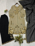 SUMMER SEASON WEAR BEAUTIFUL EMBROIDERED PAKISTANI PLAZZO SET