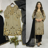 SUMMER SEASON WEAR BEAUTIFUL EMBROIDERED PAKISTANI PLAZZO SET
