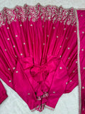 American Silk with Thread with Sequence work Beautiful Salwar Kameez
