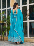 American Silk with Thread with Sequence work Beautiful Salwar Kameez