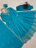 American Silk with Thread with Sequence work Beautiful Salwar Kameez