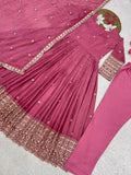 NEW READY TO WEAR SPACIAL FANCY DESIGN EMBROIDERY AND SEQUENCE WORK ANARKALI GOWN-BOTTOM WITH DUPATTA