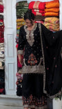 New Designer Party Wear Look Pure Heavy Star Georgette Top Plazzo & Dupatta Set