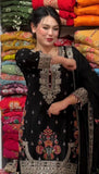 New Designer Party Wear Look Pure Heavy Star Georgette Top Plazzo & Dupatta Set