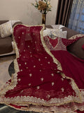 Exclusive Trending Designer Gown with Heavy sequence embroidery work Dupatta