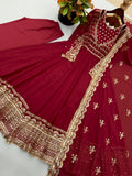 Exclusive Trending Designer Gown with Heavy sequence embroidery work Dupatta