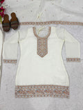 New Designer Party Wear Look Heavy Crunchy Silk Material Top Plazzo and Dupatta