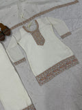 New Designer Party Wear Look Heavy Crunchy Silk Material Top Plazzo and Dupatta